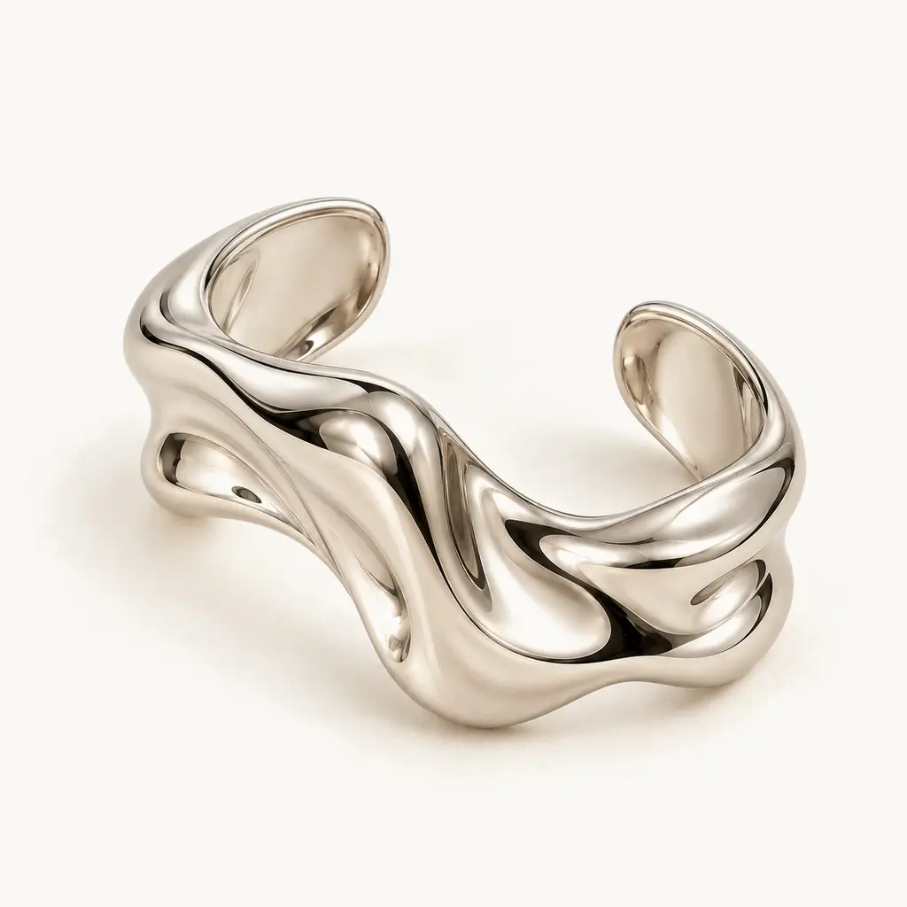 Marea cuff turned to show the opening and inner curve